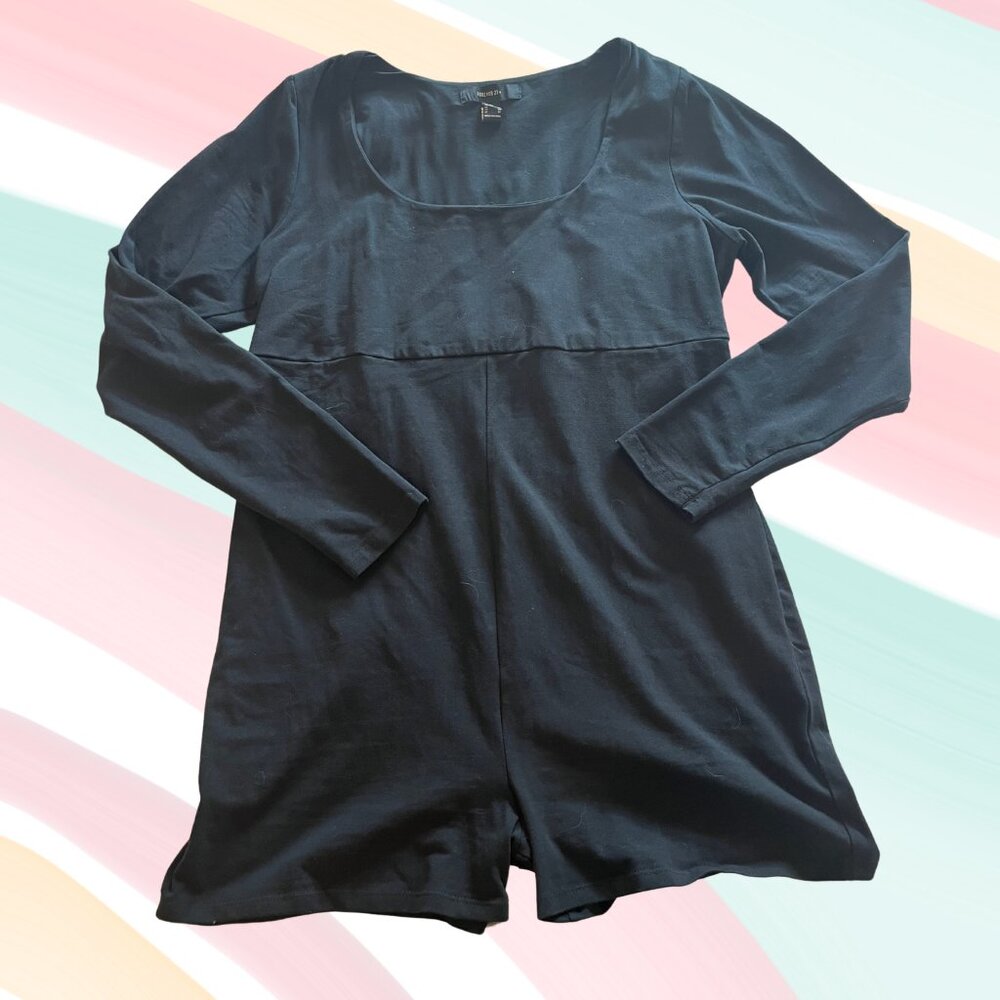 New! Forever 21+ Black Long Sleeve Romper | Size 2X